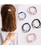 20 Pcs Korean Hair Accessories Girls Hair Elastic Ties  Multi Layer Hair Ring with Pearls Hair Rope Hairband - Buy Online on GoSupps.com