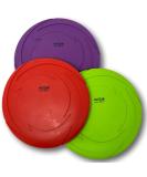 Wepo Frisbee Dog Toy Set - 18cm | Water-Resistant Training Toys for Big Dogs | Durable Red/Purple/Green Discs for Outdoor Play & Training - Buy Online on GoSupps.com