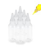 WLLHYF 2oz Applicator Bottle 6pcs Plastic Empty Squeeze Bottles Hair Color Applicator Bottle Transparent Refillable Oil Bottles for Hair Oils Liquids with Twist Top Cap and Labels - Buy Online on GoSupps.com