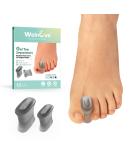 Welnove 12-Pack Gel Toe Spreaders & Spacers for Overlapping Toes - Unisex Transparent Black - Buy Online on GoSupps.com