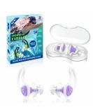 Hearprotek 2 Pairs Custom-Fit Swimmer Ear Plugs for Adults - Purple | Water Protection for Swimming, Showering, and Water Sports - Buy Online on GoSupps.com