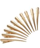 LONEEDY 10 Pack Large Gold Duckbill Hair Clips with Teeth - Non-Slip Alligator Curl Clips for Styling - Hair Barrettes DIY Accessories - Buy Online on GoSupps.com