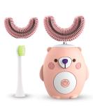 GASLIKE Kids Electric U-Shaped Ultrasonic Toothbrush | 6 Smart Modes, Auto Whitening, IPX7 Waterproof | Ages 2-7 (Pink) - Buy Online on GoSupps.com