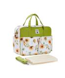 SONARIN Large Capacity Waterproof Baby Changing Tote Bag - Stylish Portable Diaper Bag with Shoulder Strap & Changing Mat, Sunflower Design - Buy Online on GoSupps.com