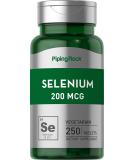 Selenium 200 mcg | 250 Tablets | Vegetarian Non-GMO Gluten Free Supplement | by Piping Rock - Buy Online on GoSupps.com