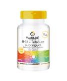 B12 + Folic Acid Sublingual Tablets - 500 g B12 & 100 g Folic Acid - Vegan - 100 Tablets | Warnke Vital Substances - German Quality - Buy Online on GoSupps.com