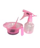 Professional Hairdresser's Pink Styling Set - Includes tint/dye Bowl dye brush and Waterspray. Ideal hair dye home kit. Styling Set Pink - Buy Online on GoSupps.com