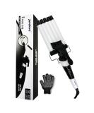 Hair Crimper Janelove 16mm 5 Barrel Curling Iron - LCD Display, Temperature Adjustable, Quick Heat Styling Tool - Professional Auto Off Crimper for Long Hair White - Buy Online on GoSupps.com