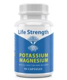 Life Strength Magnesium Potassium Complex Supplement - 90 Capsules - Supports Vascular Health & Leg Cramp Relief - Buy Online on GoSupps.com