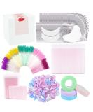 554 PCS Eyelash Extension Supplies Kit for Lash Artists | Foam & Gel Pads, Eyelash Brushes, Micro Brushes, Glue Rings, Glue Wipes, Tapes | Multi-colored - Buy Online on GoSupps.com