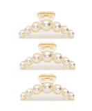 Big Pearl Hair Claw Clips for Women - Set of 3 | Strong Hold for Thick Curly Hair | Ideal Birthday Gift for Girls and Girlfriend - Buy Online on GoSupps.com