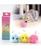 Charfia Interactive Cat Balls - 3-Piece Set with Lifelike Sounds | Plush Kitten Toys | Perfect for Engaging Play - Buy Online on GoSupps.com