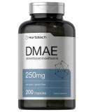 Buy Horbaach DMAE Supplement 250mg | 200 Capsules | Non-GMO Gluten Free | Boost Mental Clarity & Focus - Buy Online on GoSupps.com