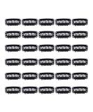 Pack of 30 Black U-Shape Wig Clips | 32mm Snap Comb Clips with Silicone Back for Extensions - Buy Online on GoSupps.com