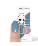 Original Miss Sophie Nail Foils - The Blues | 24 Ultra-Thin Gray Blue Nail Polish Stripes for Finger & Toenails | Compatible with Natural Acrylic Gel & Shellac Nails - Buy Online on GoSupps.com