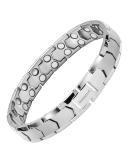 Men's Pure Titanium Double Magnet Bracelet - Eliminate Static Electricity - Silver Magnetic Bracelet - Buy Online on GoSupps.com
