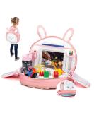 Lulyboo Toddler Travel Activity Tray & Backpack - Bunny | Firm Writing Surface, Cup Holder, Tablet Window & Storage Pockets - Buy Online on GoSupps.com