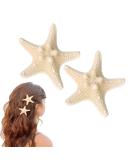 OBTANIM 2 Pcs Starfish Hair Clip Resin Beach Sea Star Hair Pins Mermaid Hair Clips Accessories for Women and Girls 2 Count (Pack of 1) - Buy Online on GoSupps.com