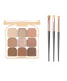 9 Colors Eyeshadow Palette Kit | Cute Toast Shaped Blush & Shimmer | Long-lasting Eye Makeup with Brushes | International Shipping Available - Buy Online on GoSupps.com