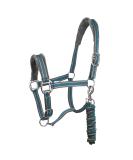 York Calipso Halter Set with Padded Rope - Grey/Blue - Full Size - International Shipping Available - Buy Online on GoSupps.com