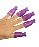 10Pcs Highrock Acrylic Nail Polish Remover Wrap Cleaner Clip Caps - Purple - Buy Online on GoSupps.com