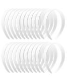 VOKOY 24 Pcs White Plastic Headbands  1 Wide No Teeth Plain Headbands DIY Hair Bands Headbands for Girls Women - Buy Online on GoSupps.com