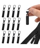 Narosebe 12-Piece Metal Zipper Replacement Set for Clothing and Jacket Repair - Black Zippers - Buy Online on GoSupps.com