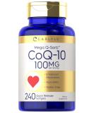 Carlyle CoQ10 100mg - 240 Softgels | Mega Q-Sorb Coenzyme Q-10 with Black Pepper Extract | Non-GMO & Gluten Free International Shipping Available - Buy Online on GoSupps.com