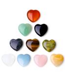 XIANNVXI 10 Pcs Healing Crystals Heart Stones Set - Natural Reiki Chakra Gemstones - Multicolour Pocket Stones Gift Set - Buy Online on GoSupps.com