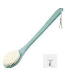17 Inch Pea Green Back Scrubber for Shower - Long Handle Body Brush Exfoliator for Men and Women - Non-Slip Handle and Adhesive Hook Included - Buy Online on GoSupps.com