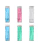 Buy Colored Plastic Toothpicks - 240 Double-Sided Tooth Sticks in Soft Box | Ideal for Kids & Seniors - White Pink Green Blue | International Shipping - Buy Online on GoSupps.com