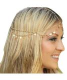 Missgrace Metal Chain Headband with Tassel Pearl Detail | Hair Accessory - Buy Online on GoSupps.com