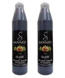 Sanniti Italian Balsamic Vinegar FIG Glaze 12.9oz (Pack of 2) - Authentic Italian Condiment - Buy Online on GoSupps.com