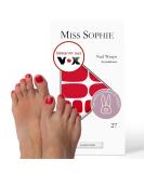 Miss Sophie Pedi Wraps - Lipstick Red | Ultra-Thin Self-Adhesive Nail Foils for Long-Lasting Pedicure | Single Colored Pedicure Wraps - Buy Online on GoSupps.com
