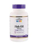 21st Century Fish Oil 1000 mg - 120 Softgels | Omega-3 Supplement for Heart Health - Buy Online on GoSupps.com