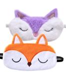 2 Pcs Kids Fox Sleep Mask - Shinywear Plush Eye Masks for Girls & Boys - Cute Soft Blindfolds for Comfortable Sleep - Ideal for Travel - Buy Online on GoSupps.com