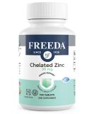 Freeda Chelated Zinc Supplement 30mg - Albion TRAACS Zinc Bisglycinate - Pure Zinc for Men & Women - 100 Tablets - Buy Online on GoSupps.com