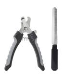 Dudi Pet Claw Scissors for Dogs Cats Rabbits & Guinea Pigs - Safe Nail Cutter Set with Claw Grinder - Small Black/Gray - Buy Online on GoSupps.com