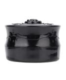 Vintage Rose Travel Makeup Powder Container Refillable & Portable Loose Powder Donor Box with Sieve for Body & Baby Powder (Black) - Buy Online on GoSupps.com