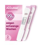 AccuFast Pregnancy Test - Early Detection HCG Urine Test (2 Tests) | 99.99% Accuracy & Weekly Determination for Pregnancy - Buy Online on GoSupps.com