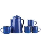 Stansport Blue Enamel Percolator Mugs - Durable Camping Coffee Cups - Buy Online on GoSupps.com