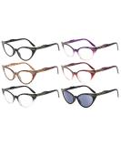 Eyekepper 6-Pack Women's Cat Eye Reading Glasses & Sun Readers - Stylish & Comfortable (1.25) - Buy Online on GoSupps.com