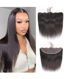 CHEEON 16 Brazilian Straight Human Hair Lace Frontal Closure - 150% Density | Natural Black Color 13x4 Frontal - Buy Online on GoSupps.com