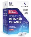 Retainer Cleaner & Denture Cleanser - 180 Effervescent Tablets - 6 Month Supply - Removes Stains, Discoloration, Odors, & Plaque - Clear Aligners, Mouth & Night Guard, All Dental/Oral Appliances - Buy Online on GoSupps.com