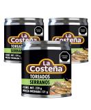 La Costena Serrano Toreados 220g (Pack 3) / Mexican Spicy Roasted Serrano Chilli Peppers In Can Multi Pack - Buy Online on GoSupps.com