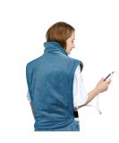 XXL SAROO Weighted Heating Pad for Back Pain Relief - 24x33 - 4 Heat Settings - Auto-Off - Machine Washable - Blue - Buy Online on GoSupps.com