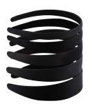 ANBALA Black Headbands for Women - 5 Pack of Plain DIY Satin Headbands in Various Sizes - Non-Slip and High Elasticity Headbands for Women and Girls - Buy Online on GoSupps.com
