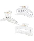 Kitiin Clear Hair Claw Clips for Thick/Fine/Thin Hair Strong holding teeth interlocking Women Large Jaw Clips for Hair 3 Count In set (Transparent hair clips) Transparent hair clips 3 Piece Assortment - Buy Online on GoSupps.com