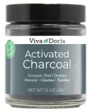 Viva Doria Virgin Activated Charcoal Powder - 1.5 Oz Glass Jar - Food Grade Coconut Shell Derived - Buy Online on GoSupps.com