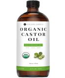 Kate Blanc Cosmetics Organic Castor Oil for Hair Growth & Body - 100% Pure Cold-Pressed Hexane-Free 16oz Glass Bottle - Buy Online on GoSupps.com
